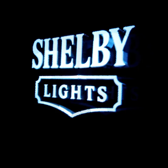 The Shelby Lights logo as a hologram